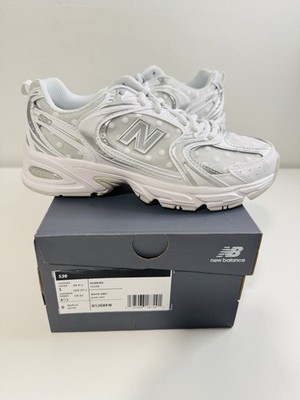 New Balance 530 White Silver Metallic Polka Dots Men s Size 5 U530HFW NEW