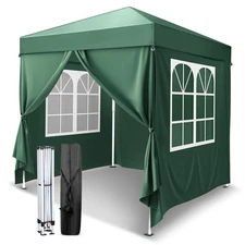 6.5x6.5 Pop Up Canopy Tent with Sidewalls, Outdoor Gazebo Canopy Tent, Patio ...