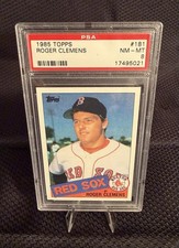 TOPPS 1985 Roger Clemens #181 Rookie RC PSA 8 Boston Red Sox