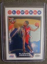 2008-09 TOPPS CHROME DEANDRE JORDAN ROOKIE CARD CLIPPERS TEXAS A&M. rookie card picture