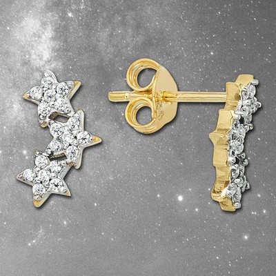 Balia Ohrstecker für Damen gefertigt aus 333er Gelbgold mit Zirkonia BGO0054GW