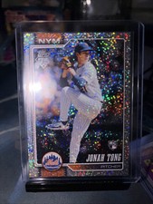 2026 Topps Series 1 Baseball Celebration Confetti Parallel RC Jonah Tong #4 Mets