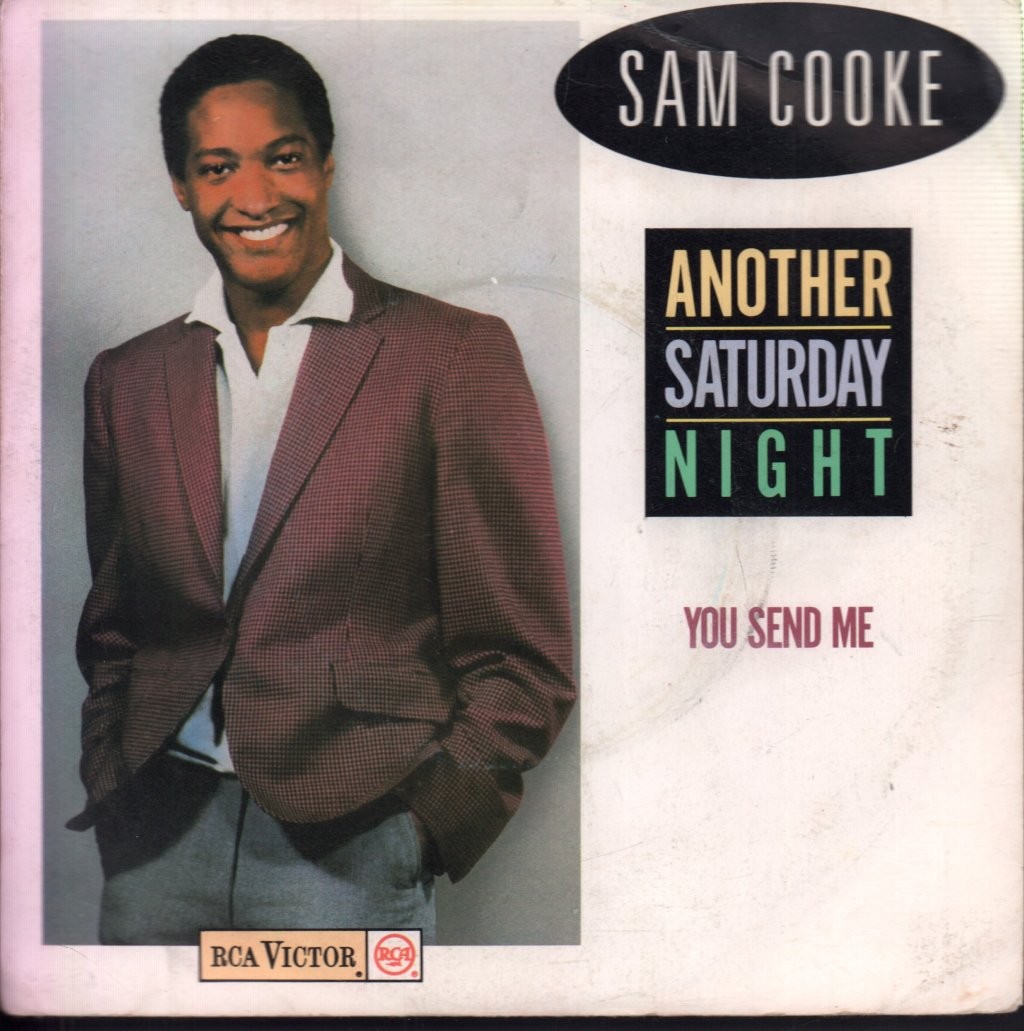 Sam Cooke Another Saturday Night 7"" vinyl UK Rca Victor 1986 paper label design