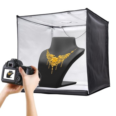 Fotobox Fotostudio Set Led Lichtbox für Fotografie 60x60x60cm/72x72x72cm