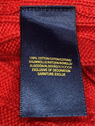 Polo Ralph Lauren Little Boys Small (8) Cable Knit Sweater Vest Red - Picture 6 of 7
