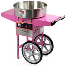 Electric Commercial Cotton Candy Machine / Floss Maker Pink Cart Stand VIVO