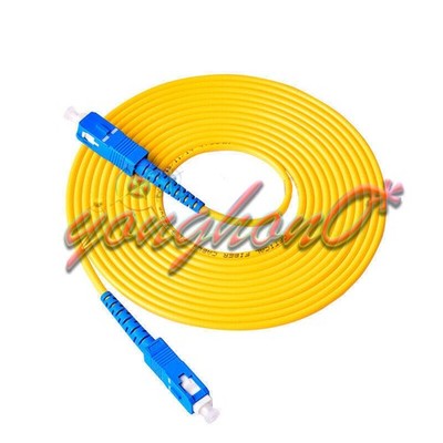 20M SC UPC to SC UPC Simplex 3.0mm PVC Single Mode Fiber Patch Cable Jumper