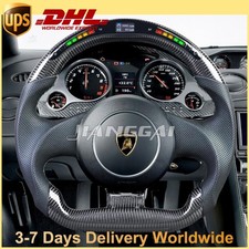 Real Carbon Fiber Led Sport Custom Steering Wheel For Lamborghini Gallardo 2004