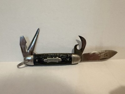 Vintage Kamp King Imperial Folding Pocket Knife Outdoor Camping Hiking Black