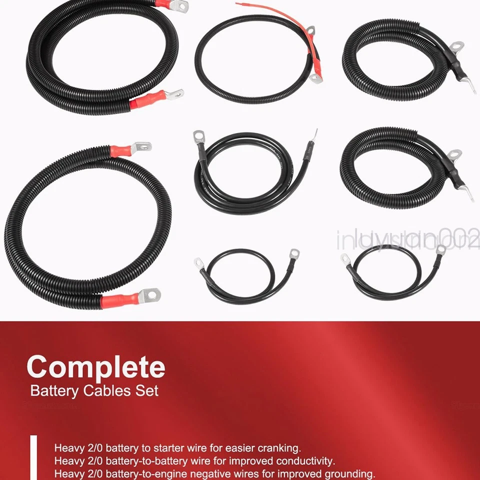 Battery Cable Wire Kit for Dodge RAM Truck Gen 3 2003-2007 5.9L 24 Valve Cummins - Image 4 of 4