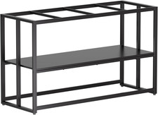 Sturdy 55-75 Gallon Metal Fish Tank Stand, 900LBS Capacity, Dual-Layer Design