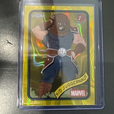 2025 Topps Chrome Marvel Kid Juggernaut Yellow Lava Refractor #60