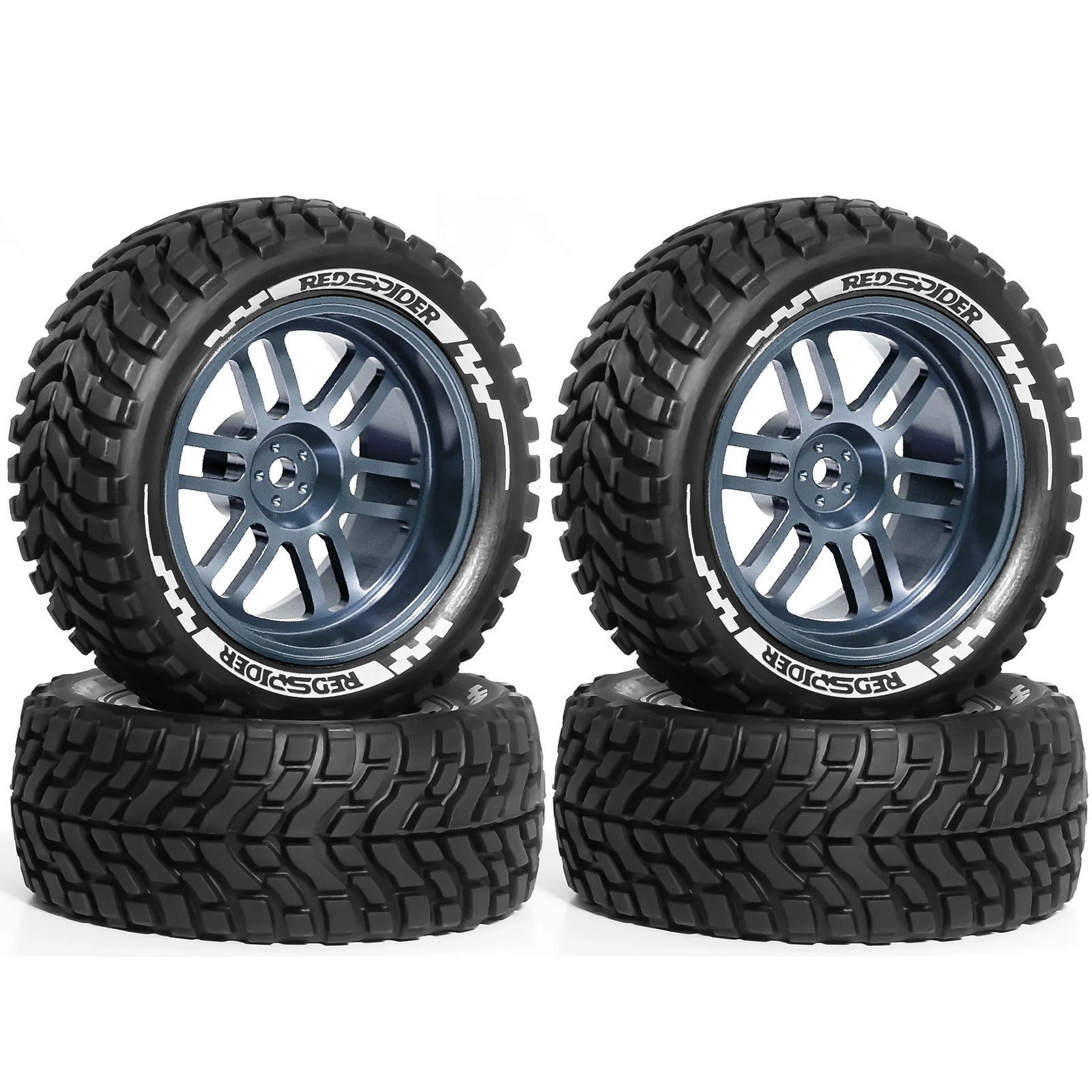 75mm Metal Off-Road Tires Wheels 12mm Hex Hub for WLtoys 144001 A959 MJX 16207