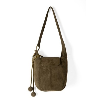 Suedes Shoulder Bucket Bag With Adjustable Strap Spacious Interior for Women