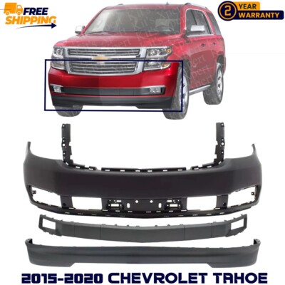 Front Bumper Cover & Molding and Lower Valance For 2015-2020 Chevrolet Tahoe