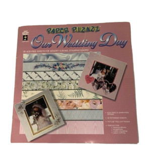 Wedding Scrapbook Paper Pull Out Pages Acid Free 18 Sheets Vintage Pizazz