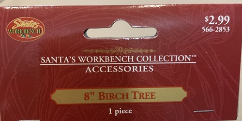 Santa’s Workbench 8” Birch Tree 566-2853 Collection Accessories Village Vintage Add - Bild 5 von 6