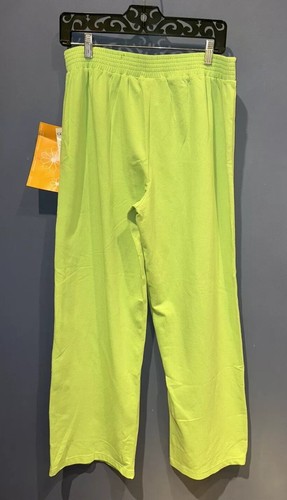 Womens Medium 2 Pc Sweat Track Suit Lime Green, Wide Leg, Onque NWT - Picture 10 of 11