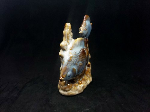 Underwater Fish Figurine - Two Fish Exploring the Depths, Ceramic - Picture 6 of 8