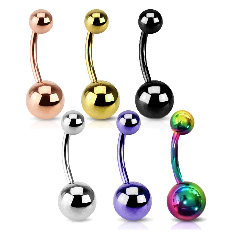 Orecchini a cerchio continuo, in acciaio chirurgico 316L anodizzato, calibro 10 (2,5 mm) – 10 mm – oro anodizzato 316L, Lega di acciaio, senza pietra