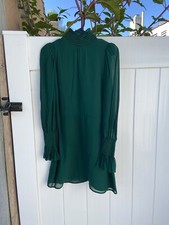 REFORMATION Emerald Green Mayra Long Sleeve Mini-Dress NWT