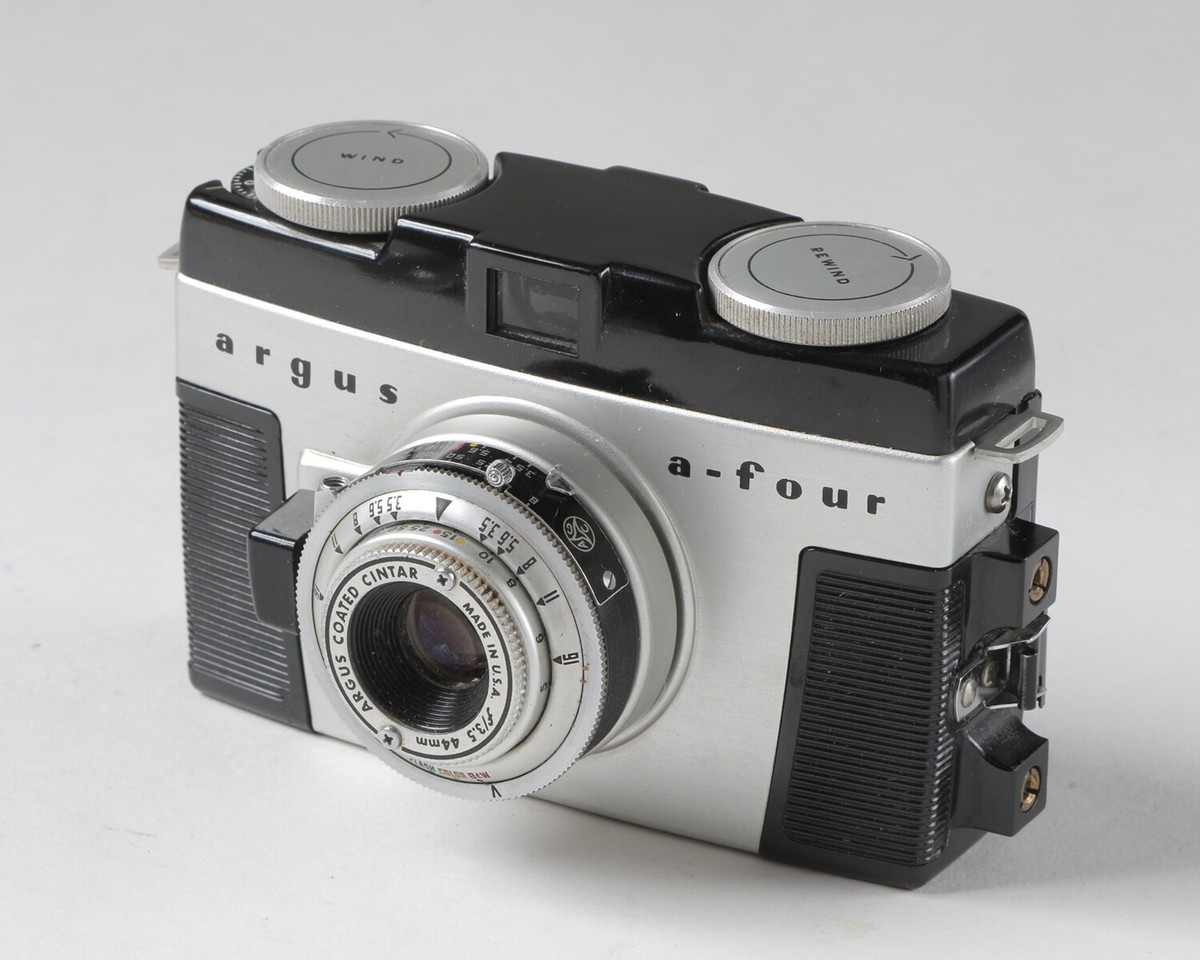 Appareil Photo Compact Argus A-Four 35mm Vintage – Avec Flash, Argent Et Noir, Très Bon état