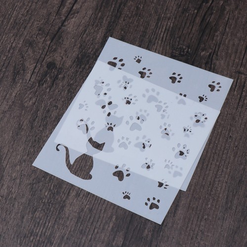 3 PCs Katze Zeichnung Schablonen Zeichnung Vorlagen Wand Kunst Katze Pfote