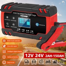 Arrancador De Carro Portatil Bateria Cargador LCD Para Auto 12V/24V AGM/GEL
