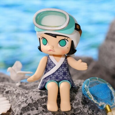  POP MART MOLLY Happy Train Party Ocean Girl Molly grün Designer Spielzeug Figur