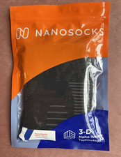 NEW Nanosocks 3D Nano-Weave Technology Nanomx-BK-2 BLACK Size 2 / Medium