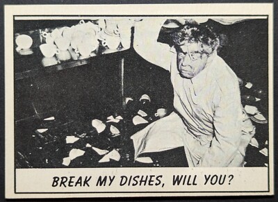 Creature Breaking Dishes 1966 Topps Monster Laffs Card #31 (NM)