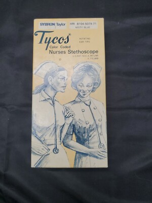 Vintage Tycos Color Coded Nurse Stethoscope MISTY BLUE