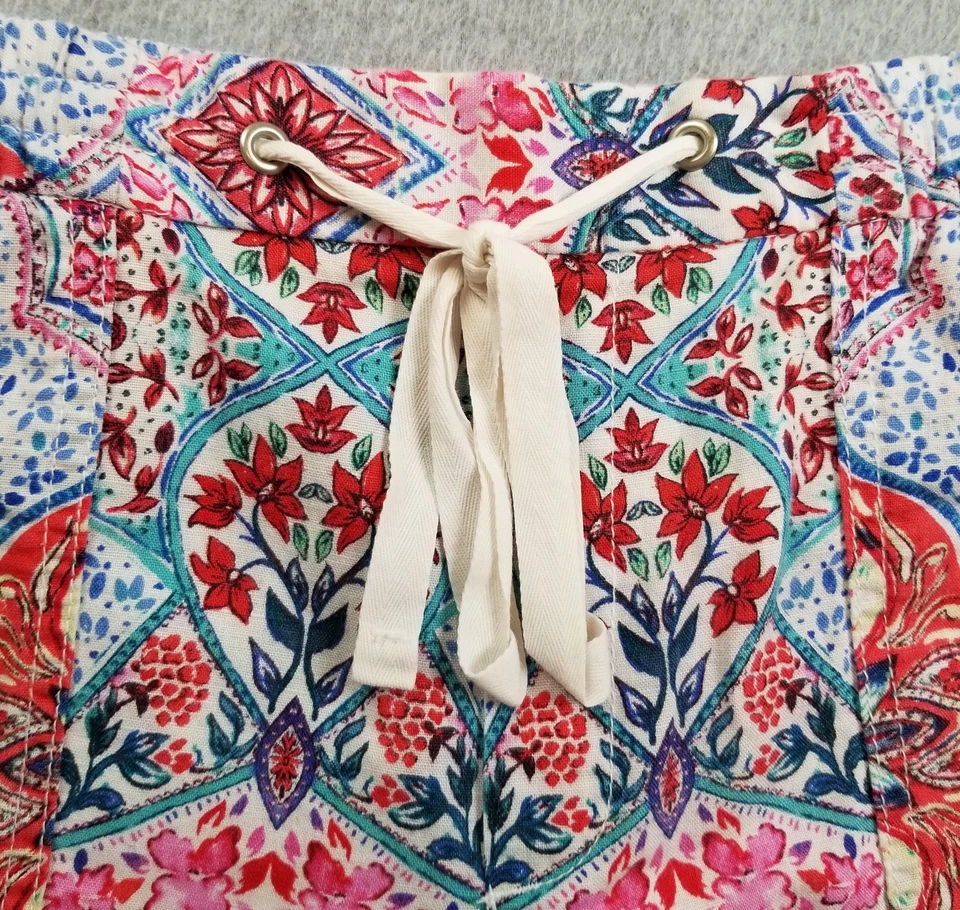 Шорты женские Gap Chino маленькие S разноцветные дамасские с цветочным рисунком эластичные на талии лен - Изображение 2 из 4