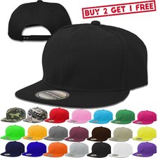 Men Snapback Baseball Cap Hat Hip-Hop Adjustable Hats 6-Panel Flat Brim Trucker