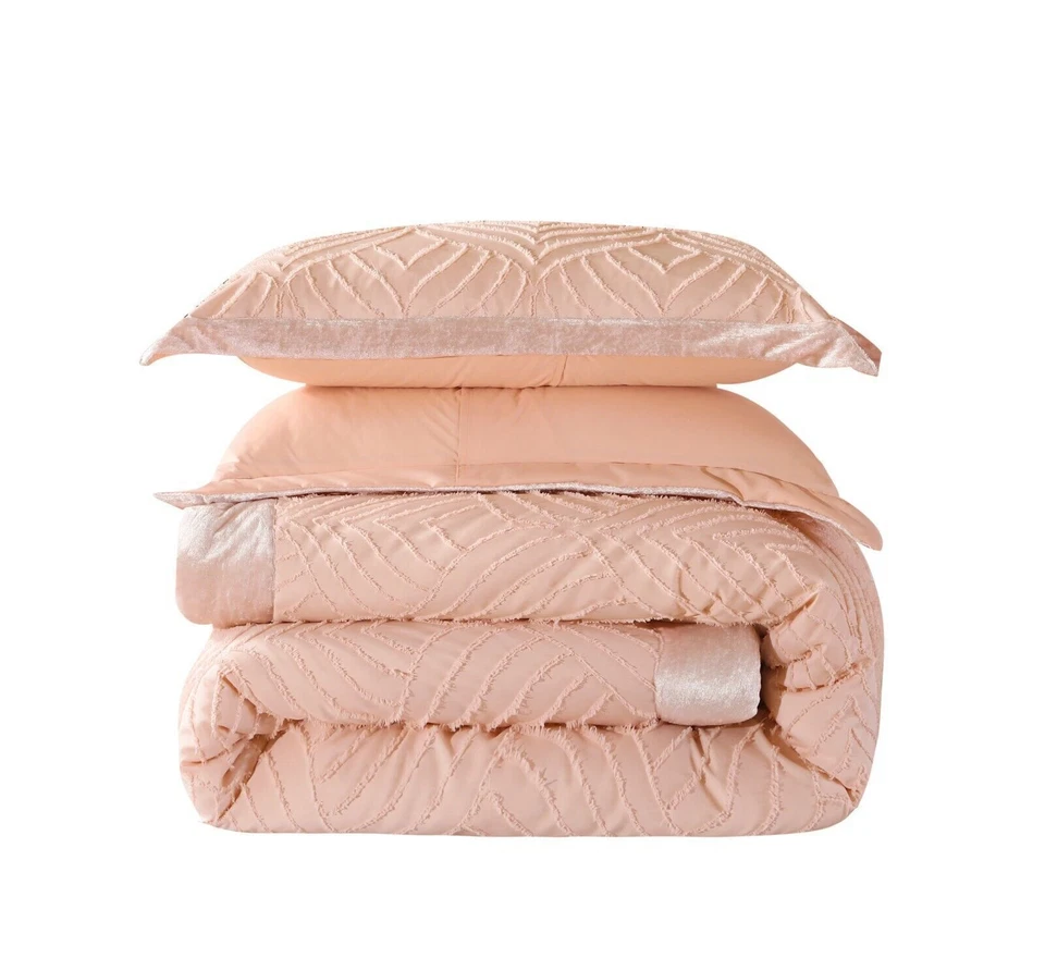 3Piece Velvet Quilted Bedspread Throw Luxury Bedding Set Double Super King Sizes - Image 4 of 4