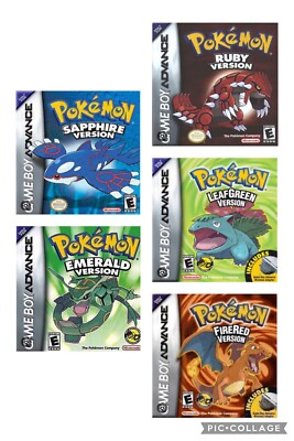 Pokémon Feuerrot - Blattgrün - Saphir - Rubin - Smaragd Gameboy Advance Spiele