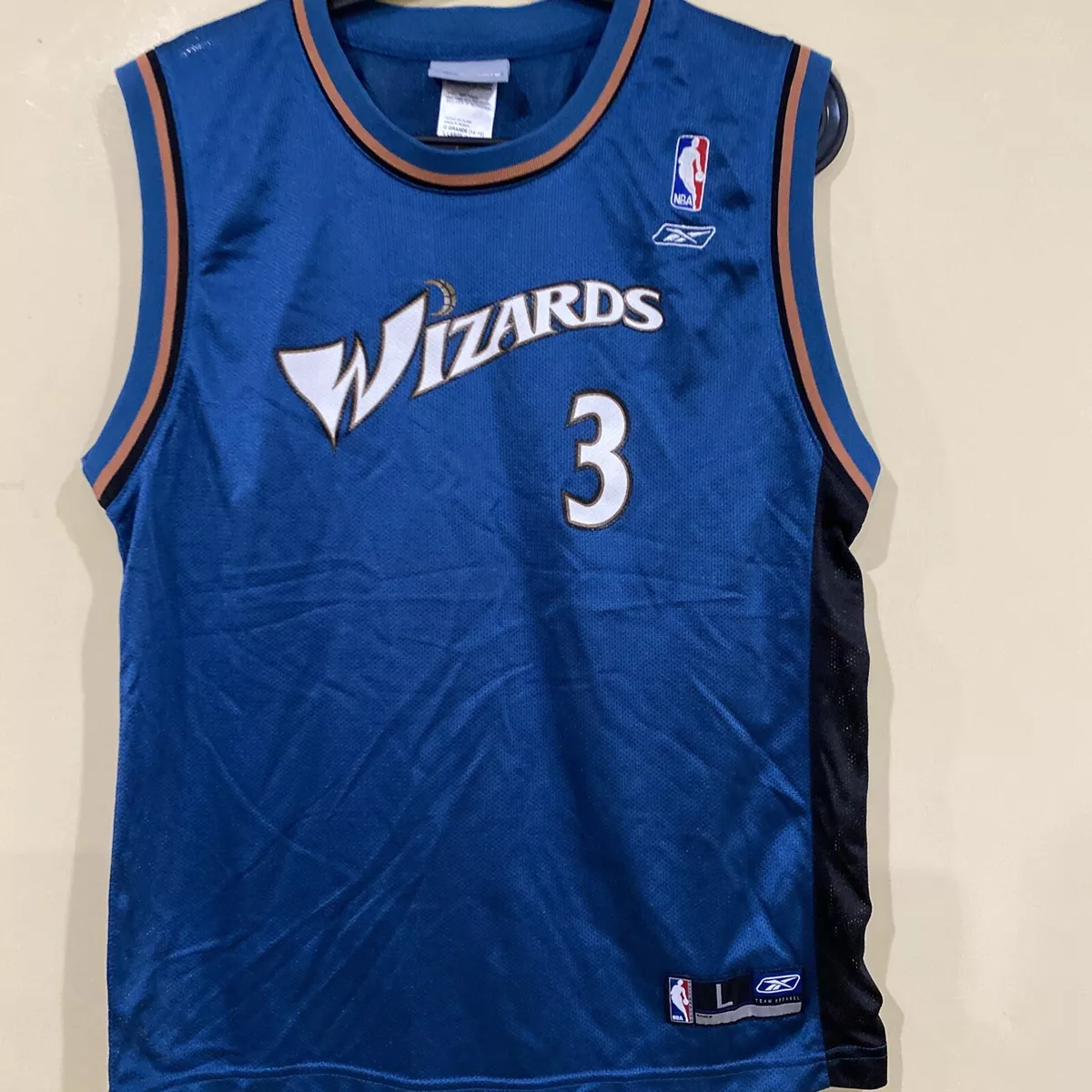 KIDS WASHINGTON WIZARDS JERSEY YOUTH LARGE JUAN DIXON REEBOK