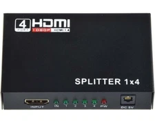 HD 4K 4 Port HDMI Splitter 1x4 Repeater Amplifier 1080P 3D Hub 1 In 4 Out