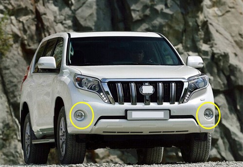1Set Chrome Front Fog Light Lamp Refit For TOYOTA Prado LC150 FJ150 2014-2017 - Picture 2 of 7