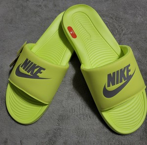 chrome nike slides