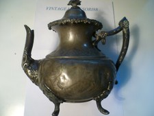 TEIERA IN PELTRO METAL EXTRA BLANC NUMERATA CON SEGNI TEMPO AMMACCATA ANNI 60