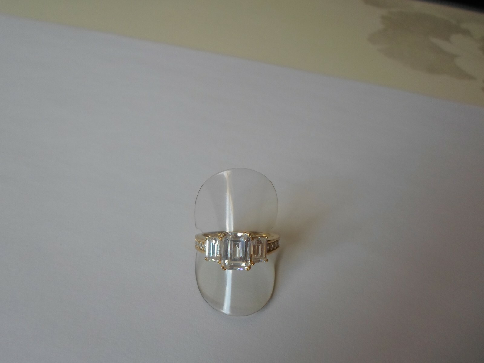 solid silver ring, vermilion, rectangles and zirc… - image 6