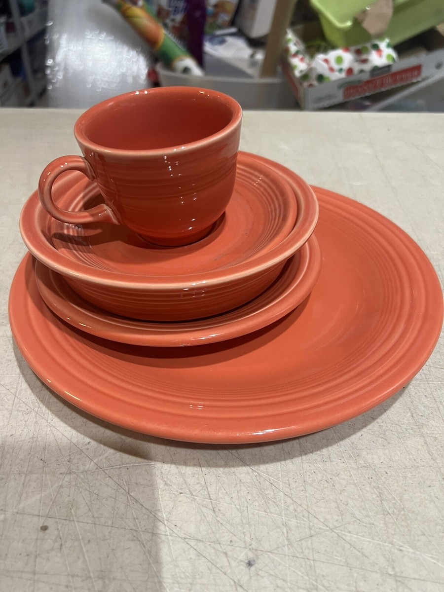   Mix 612 プレート 5枚セット Fiestaware Orange 5 Piece Place Setting Plates Mug Bowl | eBay