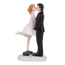 Decorazione cake topper matrimonio in resina baciare sposo e sposa figure
