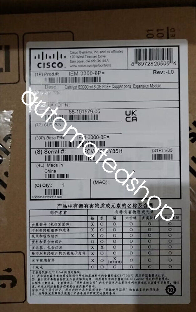 1Pcs New IEM-3300-8P Industrial Switch Expansion Module Shipping DHL or FedEX