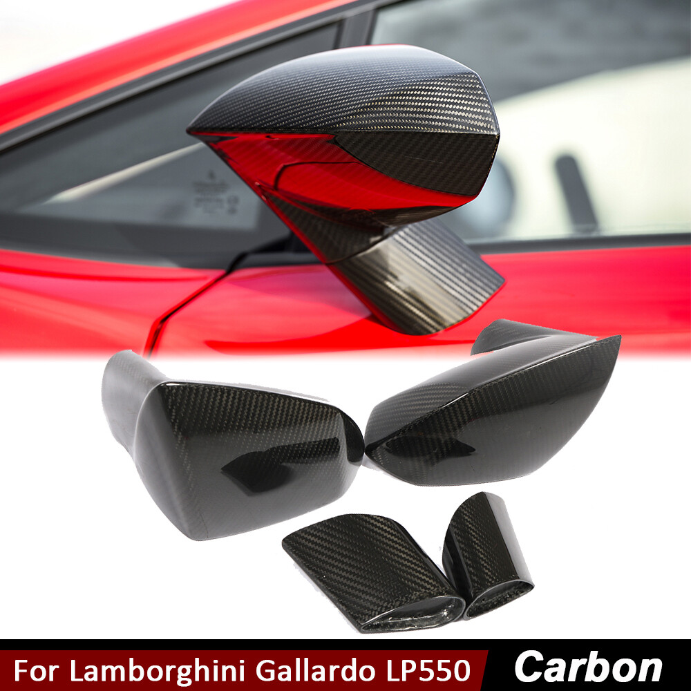 For Lamborghini Gallardo LP550 LP560 570 Dry Carbon Fiber Side Mirror Cover Caps