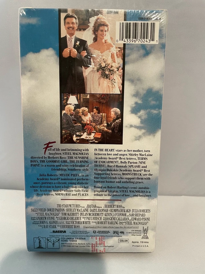 Steel Magnolias VHS 1990 Brand New Factory Sealed Dolly Pardon Sally Fields Foto 3 de 4