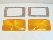 NEW 1959-1964 FORD TRUCK F-100 F-250 F-350 AMBER PARKING LIGHT LENSES & GASKETS