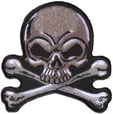 Gray Skull Patch - 3x3 inch - P6357