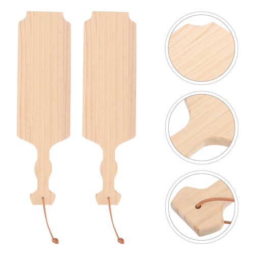 2Pcs Decorative Paddle Decor Convenient Unfinished Paddle DIY Unfinished Paddles